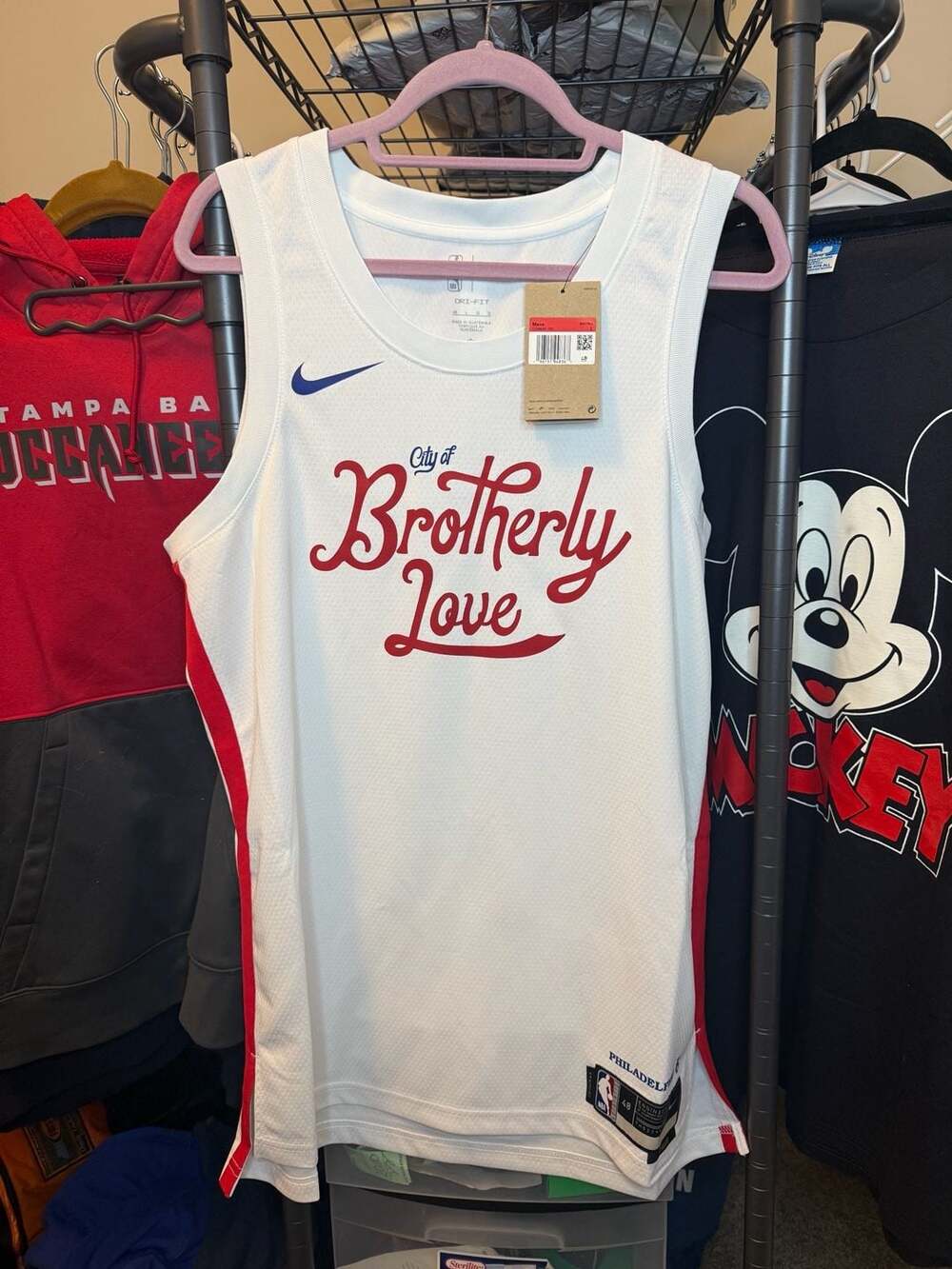 Nike Philadelphia 76ers City Edition Brotherly Love Jersey Size L